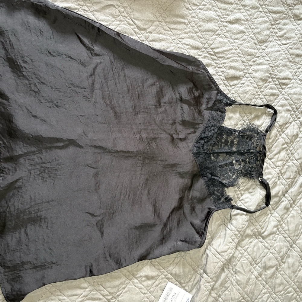 Allison Joy Charcoal Lace Chemise